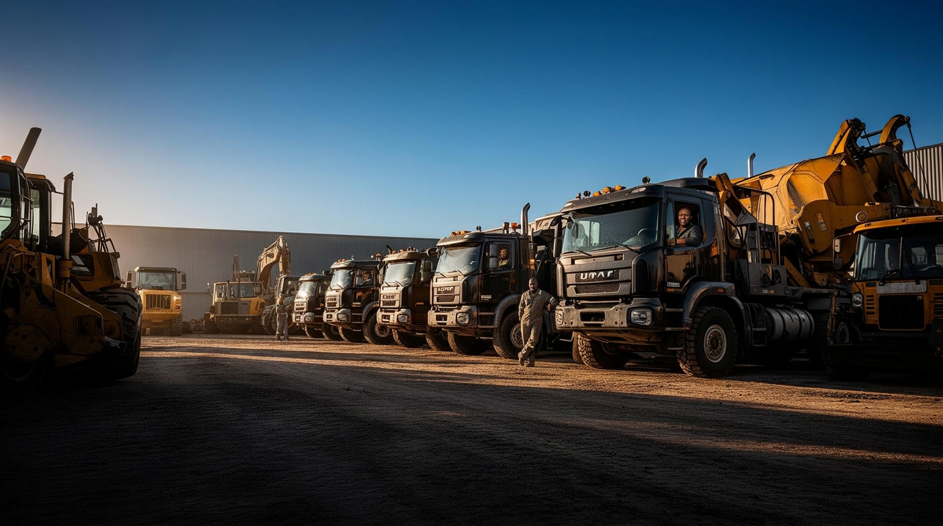 Fleet of trucks